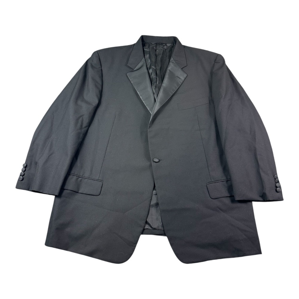 Hickey Freeman Canterbury Tuxedo Blazer Black Wool Peak Lapel Formal Jacket 50R